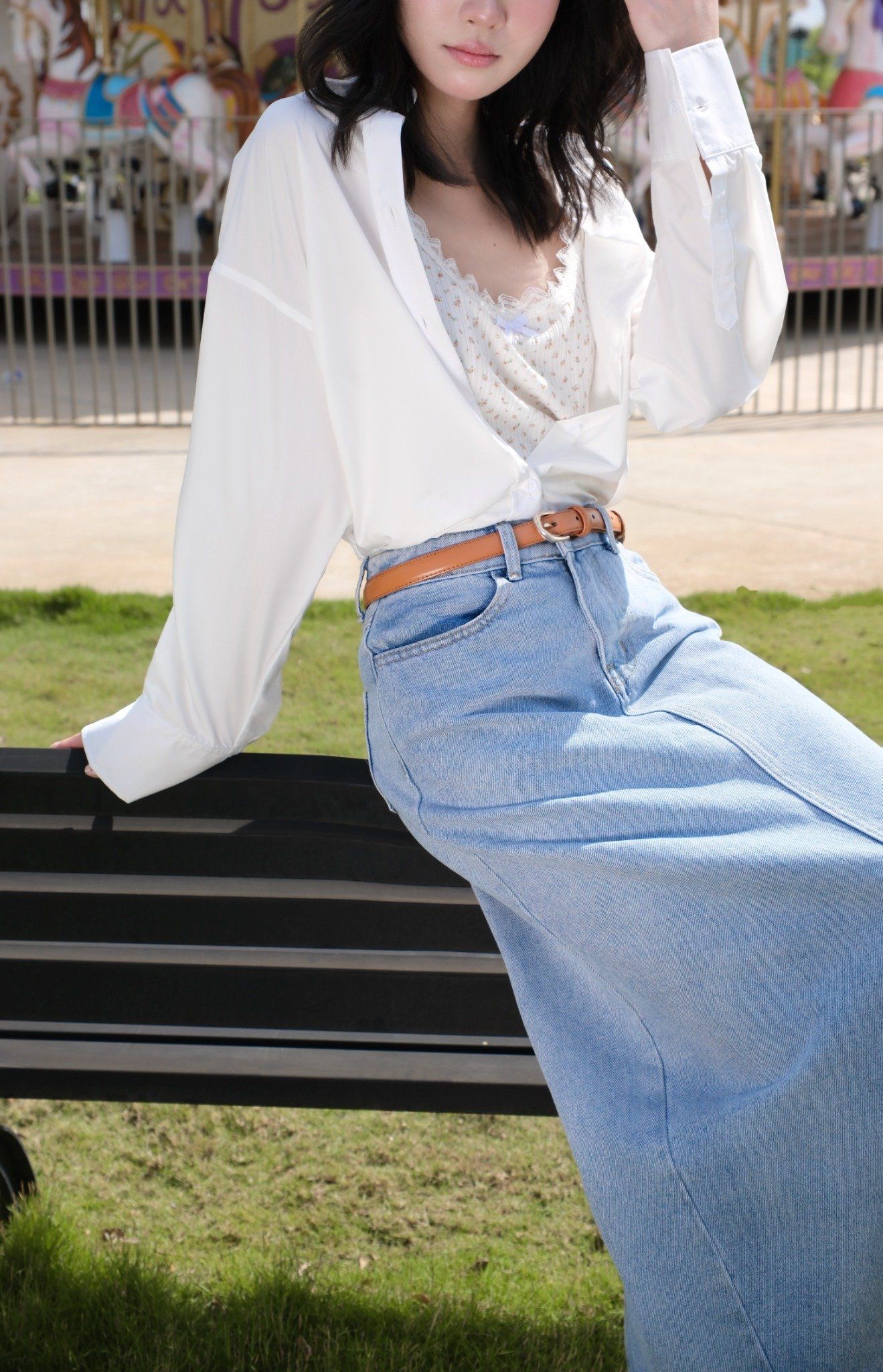  Áo 2 Dây Croptop Ren Hoa Nhí FAD074 