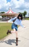  Áo Sơ Mi Sọc Phối Cổ Oversize FAS354 