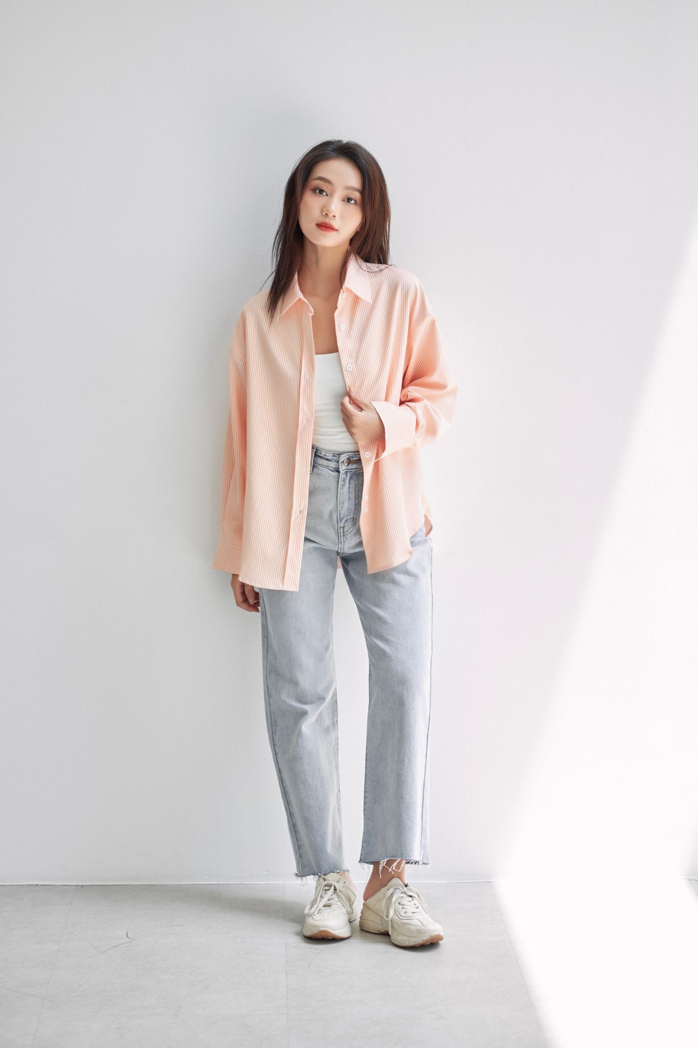  Áo Sơ Mi Sọc Oversize FAS296 