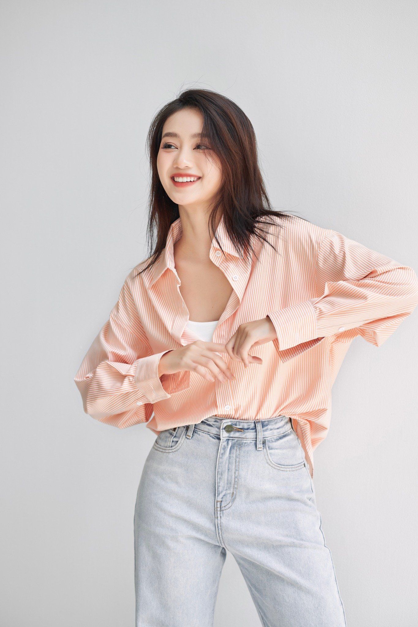  Áo Sơ Mi Sọc Oversize FAS296 