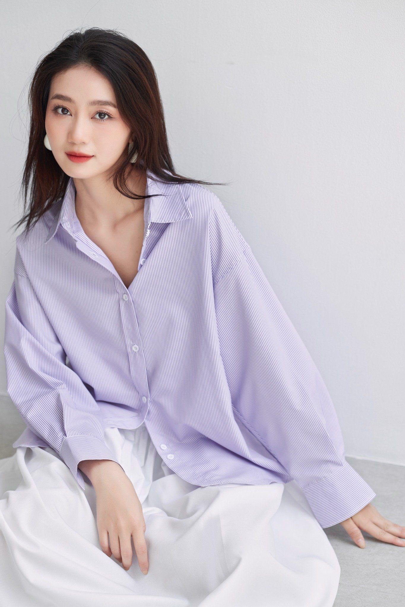  Áo Sơ Mi Sọc Oversize FAS298 