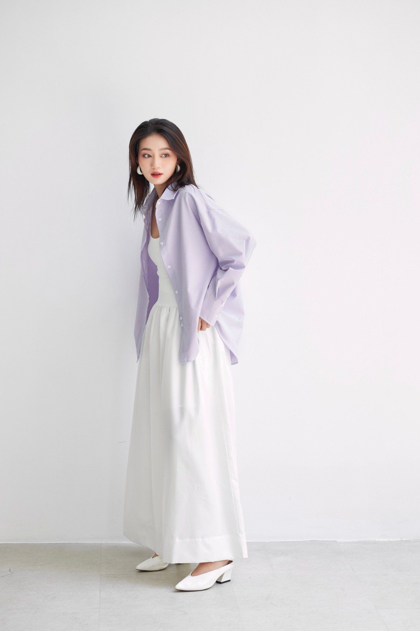  Áo Sơ Mi Sọc Oversize FAS298 