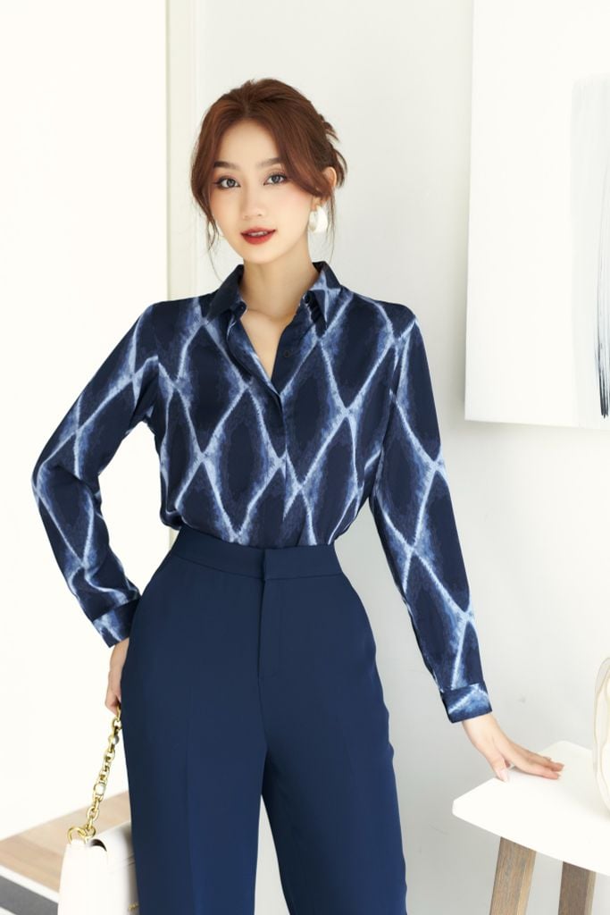  Áo Sơ Mi Hình Thoi FAS206 