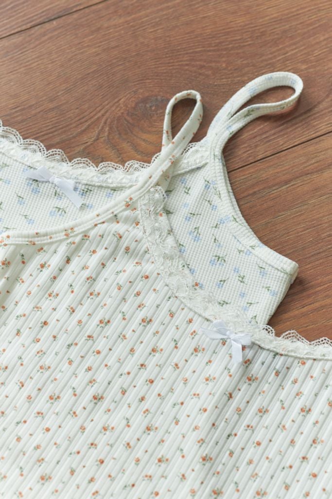  Áo 2 Dây Croptop Hoa Nhí FAD074 