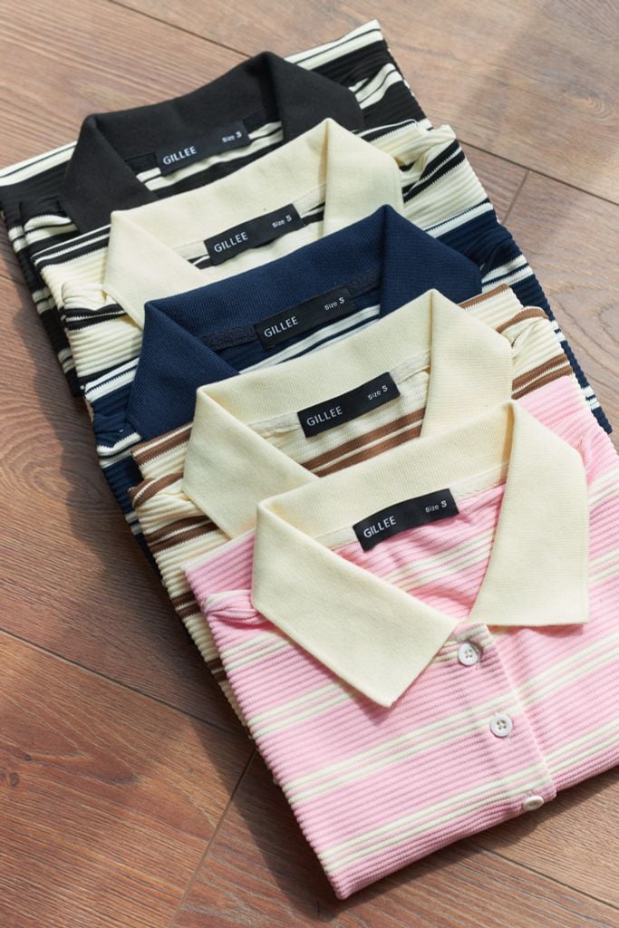  Áo Thun Polo Sọc Ngang FAP077 