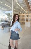  Áo Sơ Mi Phối Sọc Caro FAS373 