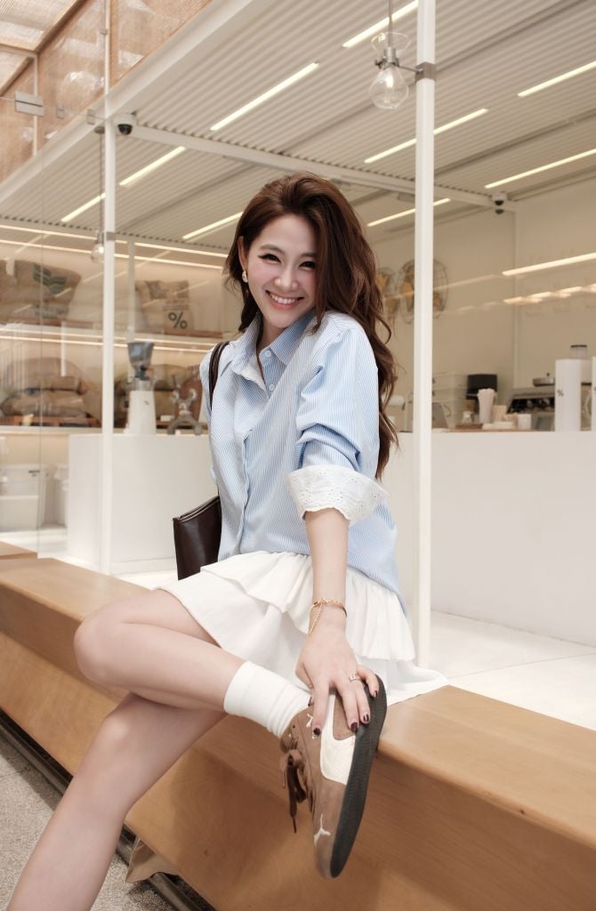  Áo Sơ Mi Sọc Viền Ren FAS371 