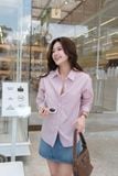  Áo Sơ Mi Sọc Form Rộng+Túi FAS381 