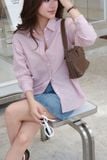  Áo Sơ Mi Sọc Form Rộng+Túi FAS381 