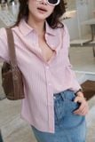  Áo Sơ Mi Sọc Form Rộng+Túi FAS381 