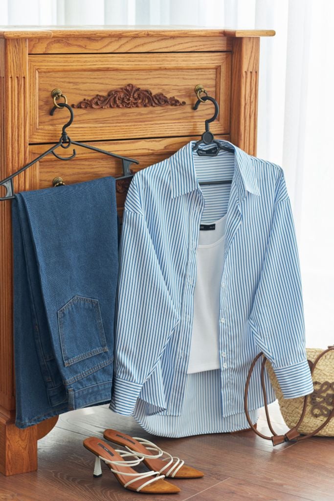  Áo Sơ Mi Sọc Oversize FAS306 