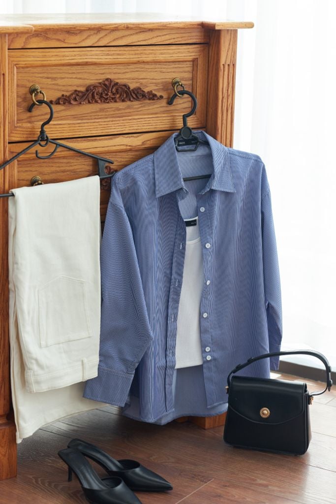  Áo Sơ Mi Sọc Oversize FAS307 