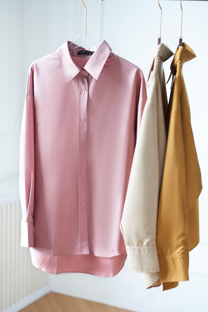  Áo Sơ Mi Trơn Oversize FAS329 