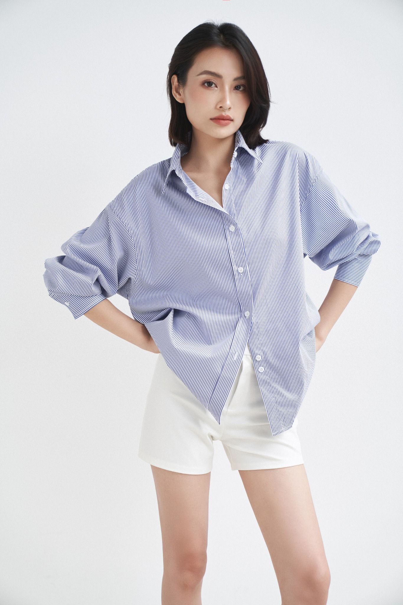  Áo Sơ Mi Sọc Oversize FAS292 