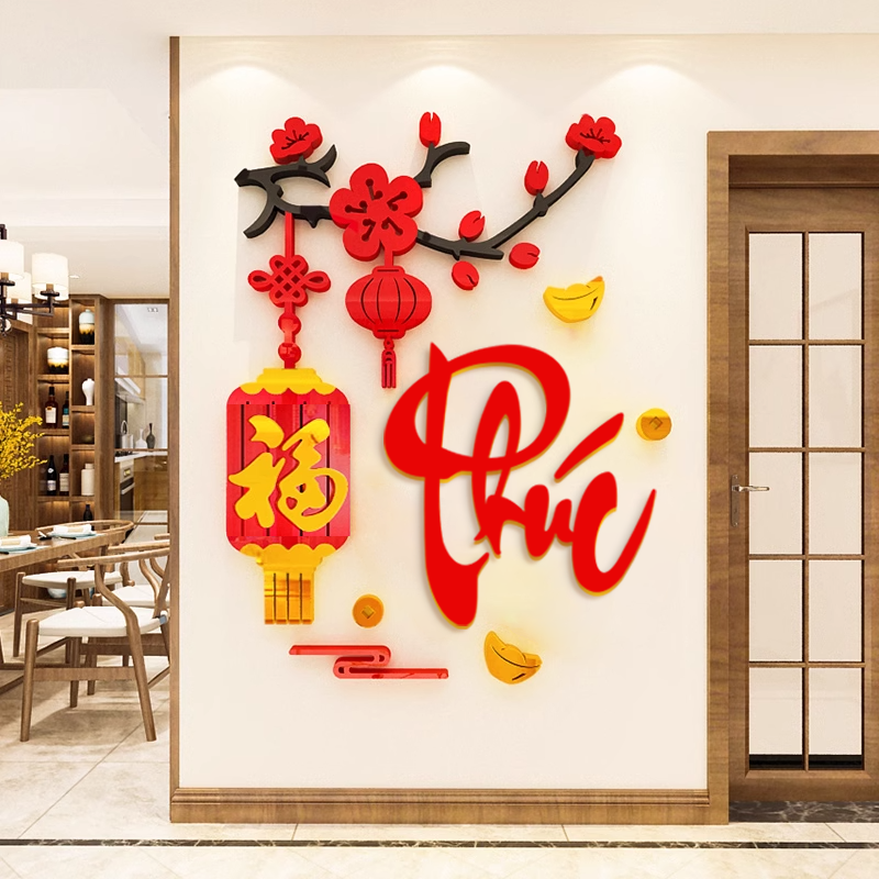  Tranh mica EPeBen dán tường nổi 3d hình cá chép Phát tài phát lộc An Khang Thịnh Vượng decor trang trí Nhà Cửa, năm mới 