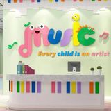  Tranh mica EPeBen dán tường nổi 3d hình Music child artist Nốt Nhạc decor trang trí Lớp Học Âm Nhạc, Mầm Non 