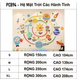 Tranh mica EPeBen dán tường nổi 3d hình vũ trụ hệ mặt trời các hành tinh Tiếng việt cho các em bé trang trí lớp học 