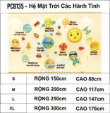 Tranh mica EPeBen dán tường nổi 3d hình vũ trụ hệ mặt trời các hành tinh Tiếng việt cho các em bé trang trí lớp học 