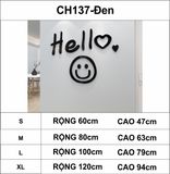 Tranh mica EPeBen dán tường nổi 3d hình Welcome hello mặt cười decor trang trí quán trà sữa, cửa hàng, spa, salon 