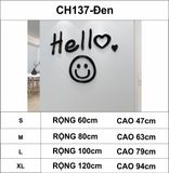  Tranh mica EPeBen dán tường nổi 3d hình Welcome hello mặt cười decor trang trí quán trà sữa, cửa hàng, spa, salon 