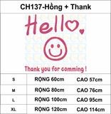 Tranh mica EPeBen dán tường nổi 3d hình Welcome hello mặt cười decor trang trí quán trà sữa, cửa hàng, spa, salon 