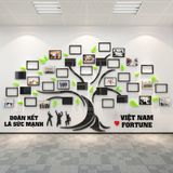  Tranh mica EPeBen dán tường nổi 3d hình Cây khung ảnh Việt Nam Fortune decor trang trí Phòng làm việc, Văn Phòng 