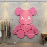  Tranh mica EPeBen dán tường nổi 3d hình Kaws Bearbrick decor trang trí quán cafe, trà sữa, cửa hàng, spa, salon 