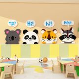  Tranh Fomex EPeBen dán tường nổi 3d Hình Lời chào từ thế giới động vật decor trang trí Phòng ngủ cho bé, Lớp học mầm non 