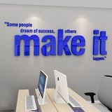  Tranh mica EPeBen dán tường nổi 3d hình Make It decor trang trí Phòng làm việc, Phòng ngủ, Phòng khách 