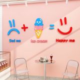  Tranh mica EPeBen dán tường nổi 3d hình mặt cười, cây kem trang trí cửa hàng kem, ice cream, quán trà sữa, trà chanh 