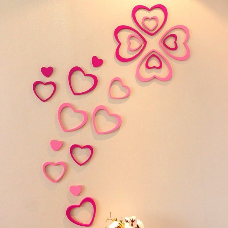  Tranh mica EPeBen dán tường nổi 3d hình hình tròn, trái tim, decor trang trí tường nhà, phòng khách, cửa hàng, quán café 