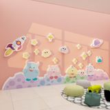  Tranh Fomex EPeBen dán tường nổi 3d Hình Quái vật một mắt decor trang trí Phòng cho bé, Phòng ngủ, Mẫu giáo 