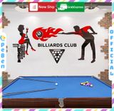  Tranh mica nổi 3d dán tường Logo quán Bi-a Billiard trang trí CLB Bida, Phòng Game - EPeBen 