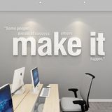  Tranh mica EPeBen dán tường nổi 3d hình Make It decor trang trí Phòng làm việc, Phòng ngủ, Phòng khách 