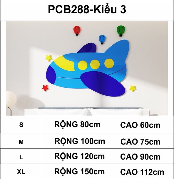  Tranh mica EPeBen dán tường nổi 3d hình Tên lửa, máy bay decor trang trí đầu giường phòng cho bé - 
