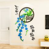 Tranh mica EPeBen dán tường nổi 3d hình hoa lan Vạn Sự Như Ý Phát Tài Phát Lộc trang trí Nhà Cửa, Phòng Bếp thư pháp 