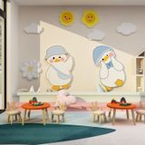  Tranh Fomex EPeBen dán tường nổi 3d Hình vịt con dễ thương decor trang trí Phòng cho bé, Phòng ngủ, Mầm Non, Phòng Khách 