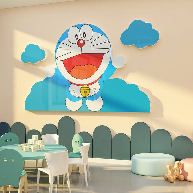  Tranh Fomex EPeBen dán tường nổi 3d Hình Doremon và Thỏ decor trang trí Phòng cho bé, Phòng ngủ, Phòng Học, Mẫu giáo 