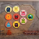  Tranh Fomex EPeBen dán tường nổi 3d Hình Quái vật một mắt decor trang trí Phòng cho bé, Phòng ngủ, Mẫu giáo 