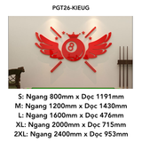  Tranh mica EPeBen dán tường nổi 3d hình chùm Bóng Bida decor trang trí Quán Bida, CLB Bida, billiard 
