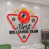  Tranh mica nổi 3d dán tường Logo quán Bi-a Billiard trang trí CLB Bida, Phòng Game - EPeBen 