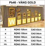  Tranh mica EPeBen dán tường nổi 3d hình Welcome quán cafe trang trí quầy bar, cửa hàng, trà sữa, trà chanh, quán nước 