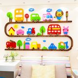  Tranh mica EPeBen dán tường nổi 3d hình xe cộ ô tô đường xá giao thông, xây dựng, decor trang trí phòng cho bé, mầm non 