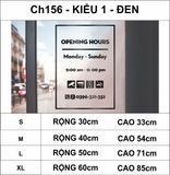  Chữ mica giờ làm việc, logo theo yêu cầu (chữ dán nổi) welcome trang trí cửa kính ra vào, cửa hàng,quán ăn,kinh doanh 