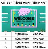  Tranh mica EPeBen dán tường nổi 3d hình Welcome decor trang trí cửa hàng nail, làm móng, tiệm làm đẹp 