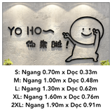  Tranh mica EPeBen dán tường nổi 3d hình Yo Ho decor trang trí Cửa Hàng, Chụp Ảnh 