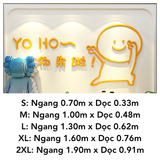  Tranh mica EPeBen dán tường nổi 3d hình Yo Ho decor trang trí Cửa Hàng, Chụp Ảnh 