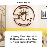  Tranh mica EPeBen dán tường nổi 3d hình coffee time to go take away,mèo, đồ uống décor Quán Cà Phê trang trí Trà Sữa 