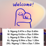  Tranh mica EPeBen dán tường nổi 3d hình Welcome! decor trang trí Quán Trà Sữa, Cửa Hàng 