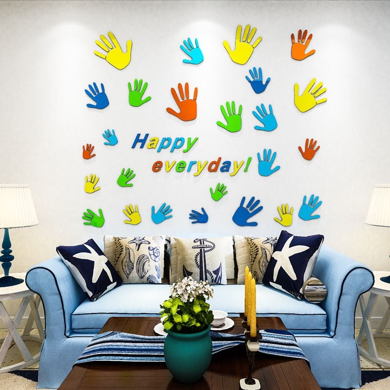  Tranh mica EPeBen dán tường nổi 3d hình hạnh phúc mỗi ngày decor trang trí mầm non, phòng cho bé 